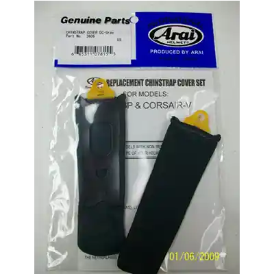 Arai XD-3/VX PRO-4 Chin Strap Cover Set - Cool Grey Free Delivery