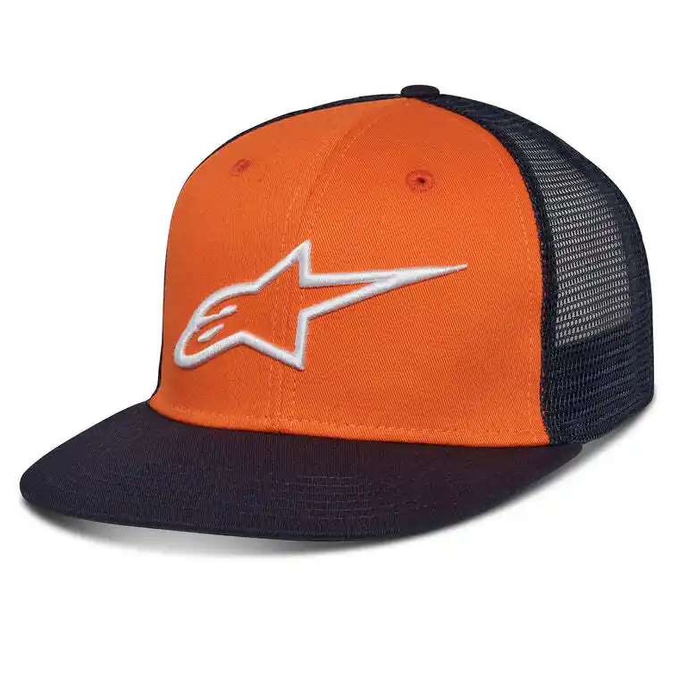 Alpinestars Corp Trucker Hat - Navy/Orange - OS Latest