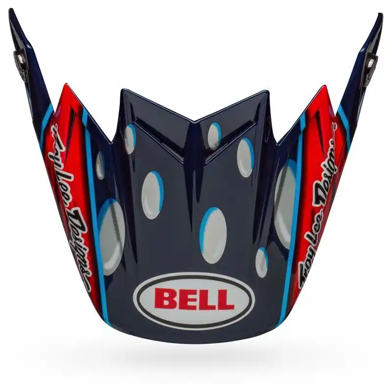 Bell Moto-9 Flex McGrath Replica Peak - Gloss Blue/Red/Black Money Back Guarantee