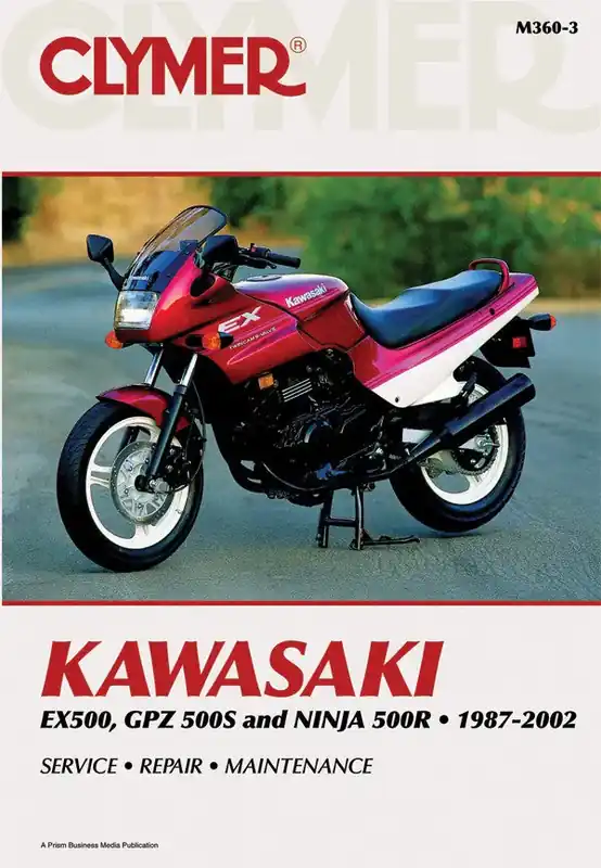 Deal Clymer Service Repair Manual - Kawasaki EX500/GPZ 500S/Ninja 500R 87-02