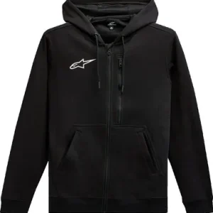 Alpinestars Asymmetrical Zip-up Black Hoodie Professional Grade