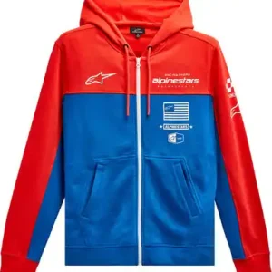 Viral Alpinestars H Block Warm Red Bright Blue Hoodie