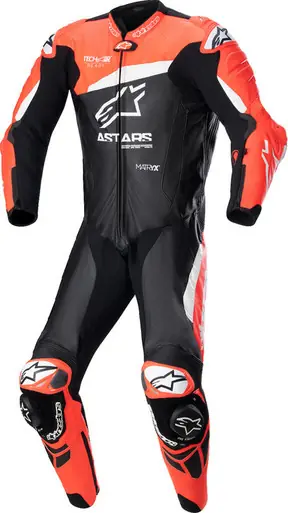 Alpinestars GP Plus V4 Leather Black Red Fluo White Suit Get Yours