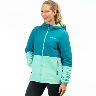 Super Sale Klim Soteria Insulated Hooded Deep Lagoon Electric Green Jacket