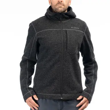Klim Bighorn Canyon Wool Fleece Black Heather Hoodie Money Back Guarantee