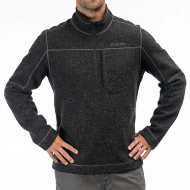 Klim Bighorn Canyon Wool Fleece Black Heather 1/4 Zip Seasonal Sale