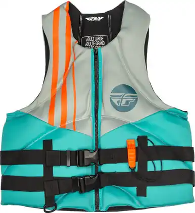 New Arrival Fly Racing Neoprene Flotation Teal Grey Orange Vest