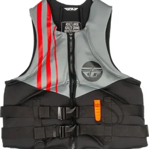 Warranty Included Fly Racing Neoprene Flotation Black Grey Red Vest