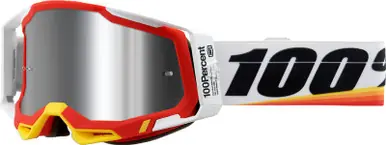 100% Racecraft 2 Arsham Red Silver Flash Mirror Goggles Same Day Shipping