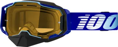 100% Armega Royal Yellow Snow Goggles Warranty Included