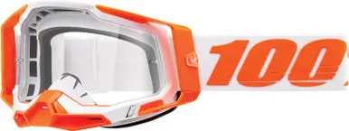 Affordable 100% Racecraft 2 Orange Clear Goggles