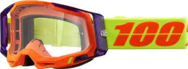 100% Racecraft 2 Panam Clear Goggles Super Sale