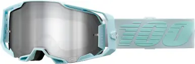 100% Armega Fargo Silver Flash Mirror Goggles Premium