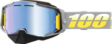100% Armega Complex Blue Mirror Snow Goggles Special Discount