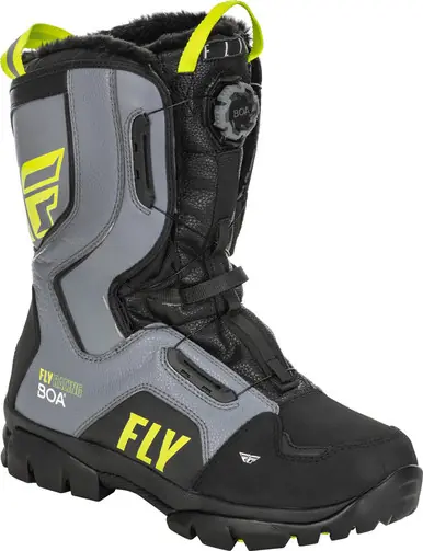 Fly Racing Marker Boa Black Grey Hi-Vis Boot Limited Offer