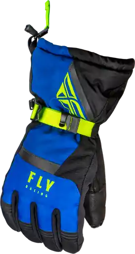 Cheap Fly Racing Cascade Black Blue Hi-Vis Gloves