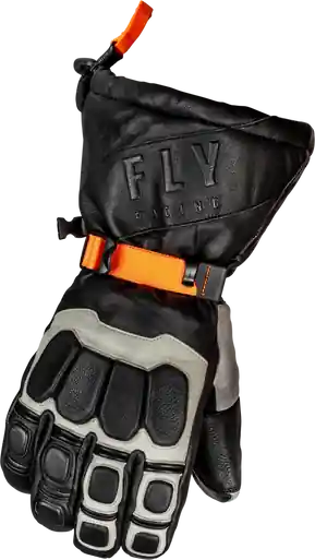Today Only Fly Racing Glacier Black Grey Orange Gloves