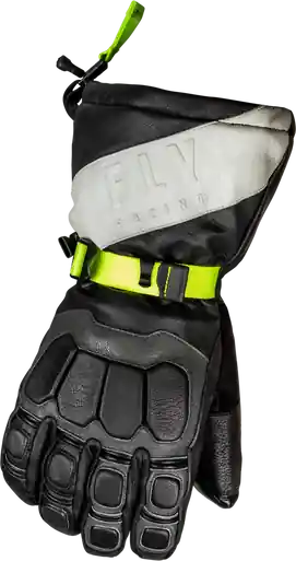 Get Yours Fly Racing Glacier Black Grey Hi-Vis Gloves