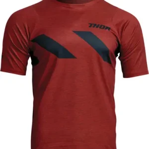 Thor Assist Hazard Jersey Short Sleeve Heather Red Black Low Price