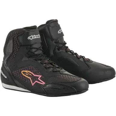 Alpinestars Stella Faster-3 Black Yellow Pink Rideknit Riding Shoes Direct From Manufacturer