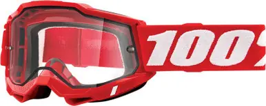 Time-Limited 100% Accuri 2 Enduro Red Clear Goggles
