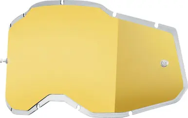 100% Accuri 2-Racecraft 2-Strata 2 Injected Gold Mirror Goggle Lens Best Price
