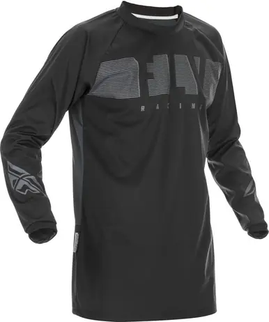 Fly Racing Windproof Jersey Black Grey Cheap