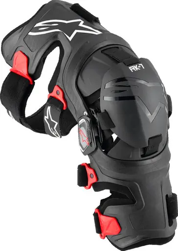 Alpinestars RK-7 Plasma Black Red Knee Braces Price Cut