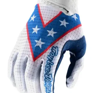 Troy Lee Designs Air Evel Knievel White Blue Glove Flash Sale