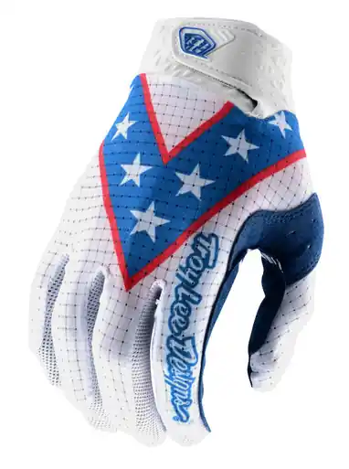 Troy Lee Designs Air Evel Knievel White Blue Glove Flash Sale