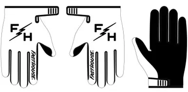 Hot Deal Fasthouse Carbon Eternal White Gloves
