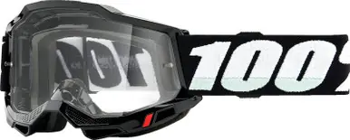 100% Accuri 2 Junior Black Clear Goggles Big Sale