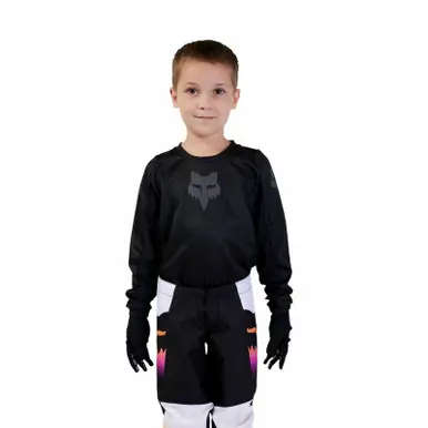 Fox Racing Kids 180 Blackout Black Jersey Fan Favorite