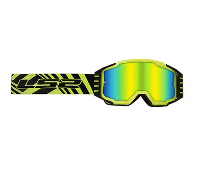 LS2 Charger Pro Goggle HiViz Yellow with Yellow Iridium Lens New Release