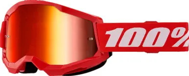 100% Strata 2 Red Mirror Red Goggles Buy Today