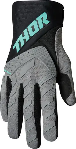 Thor Spectrum Gray Black Mint Youth Gloves Limited Edition