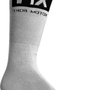 Thor MX Cool Gray Black Youth Socks Worldwide Shipping