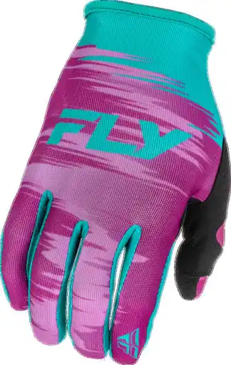 Affordable Fly Racing Women's Lite Pink Turquoise Gloves