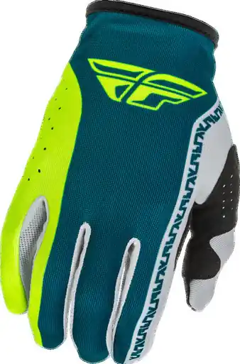 Fly Racing Lite Grey Lime Teal Gloves Trusted Brand