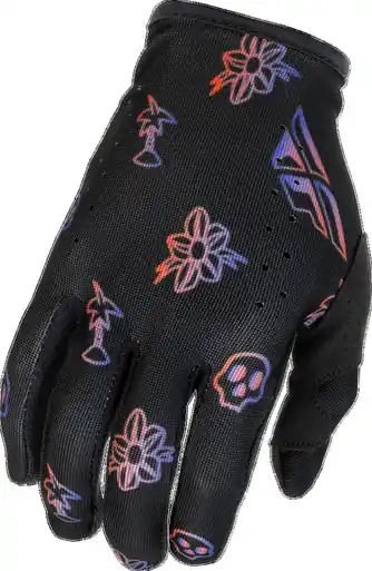 Budget Fly Racing Youth Lite Outline Black Red Purple Gloves