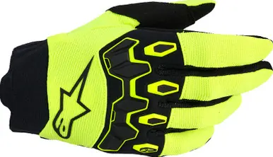 Alpinestars Youth Full Bore V2 Fluo Yellow Black Gloves Money Back Guarantee