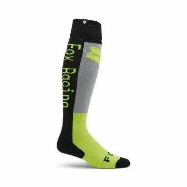 Don’t Miss Out Fox Racing V25 180 Lean Gray Yellow Sock