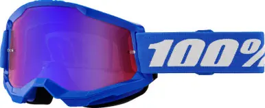 100% Strata 2 Blue Red/Blue Mirror Goggles In Demand
