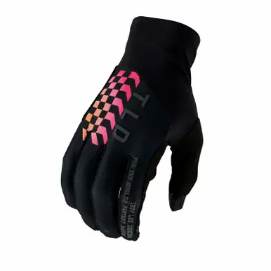 Popular Troy Lee Designs Flowline Flipped Black Gloves