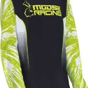 Today Only Moose Racing Youth Agroid Hi-Vis Black Jersey