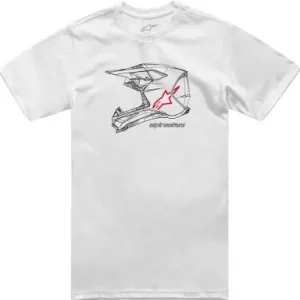 Affordable Alpinestars MX Helmet White T-Shirt