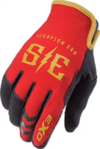 Scorpion EXO Air-Stretch Charge Red Gold Gloves Deal