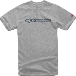 Alpinestars Wordmark Heather Gray Navy Red T-Shirt Special Discount