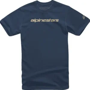 Alpinestars Linear Wordmark Navy Stone T-Shirt Hassle-Free Returns