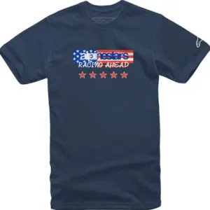 Alpinestars USA Again Navy T-Shirt Special Discount